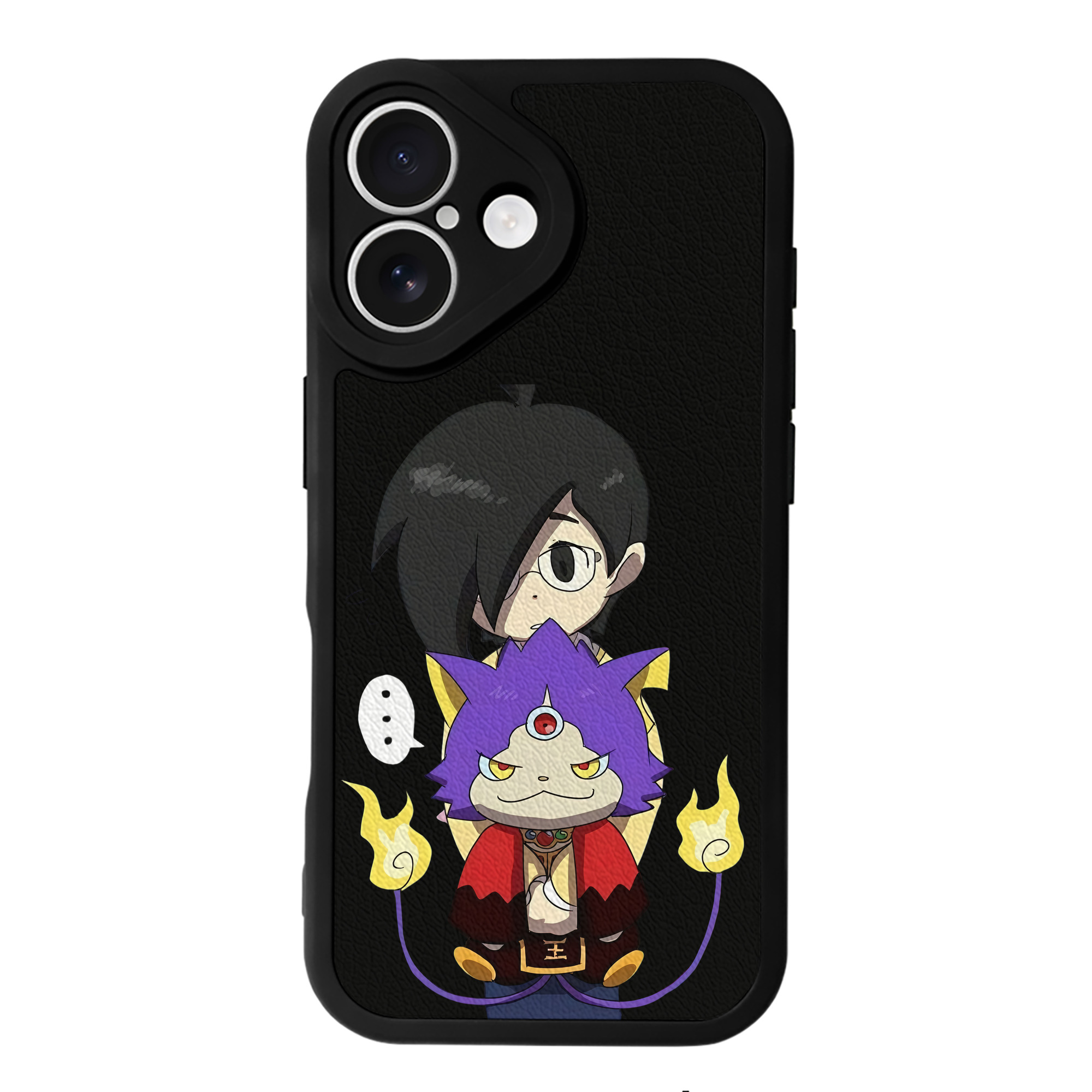 （画像用） 妖怪ウォッチ Yo-kai Watch 【iPhone 16シリーズ対応】シリコンスマホケース（レザー調） 材質：シリコン